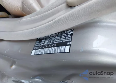 2001 Mercedes-Benz S 500 z USA, uszkodzony, nr VIN WDBNG75J31A150805